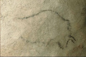 Profil de Bison, grotte Etxeberri de Camou