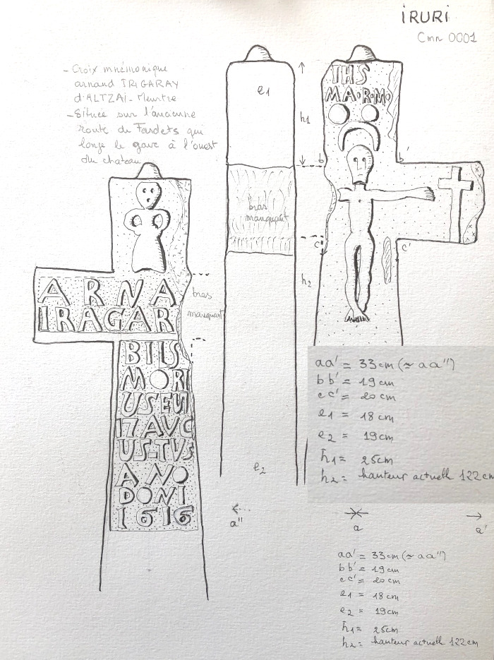 Dessin croix Trois-villes